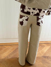 Scandivv jeans with cow print - Beige