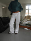 Kenny jeans with metal rings - White