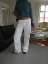 Kenny jeans with metal rings - White