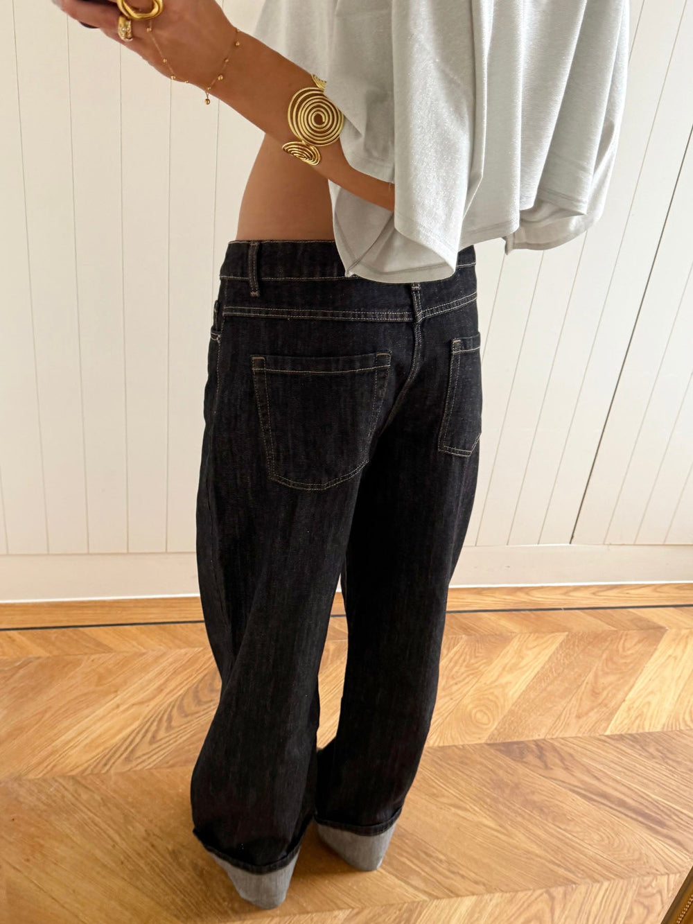 Scandivv jeans with cuffs – Grey