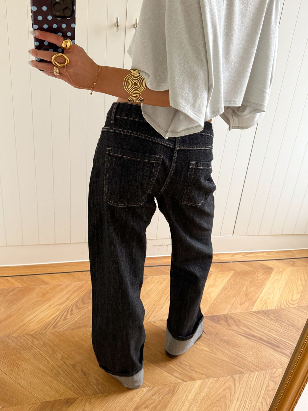 Scandivv jeans with cuffs – Grey