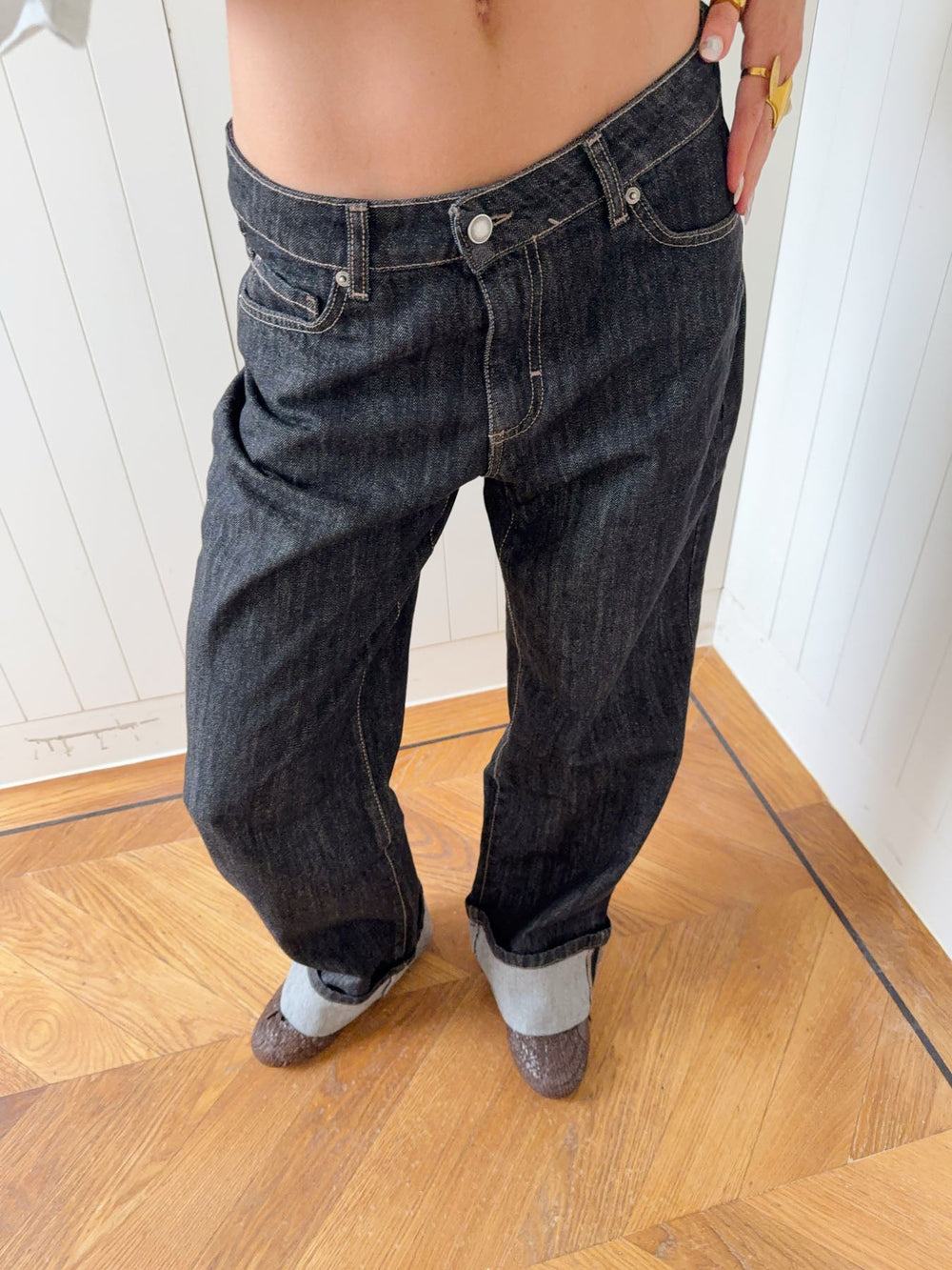 Scandivv jeans with cuffs – Grey