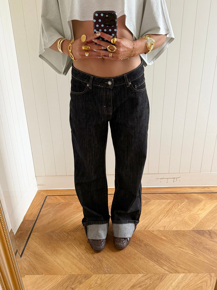 Scandivv jeans with cuffs – Grey