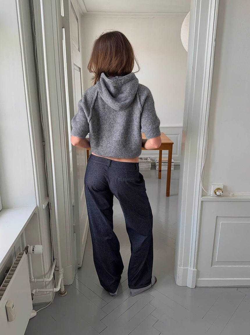 Demi jeans with rolled cuffs - Dark denim