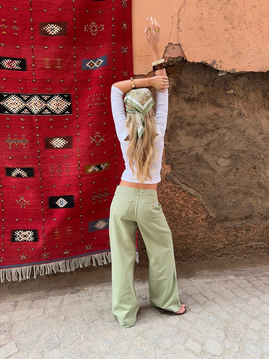 Tanija jeans with ring details - Green