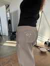 Tanija jeans with ring details – Beige