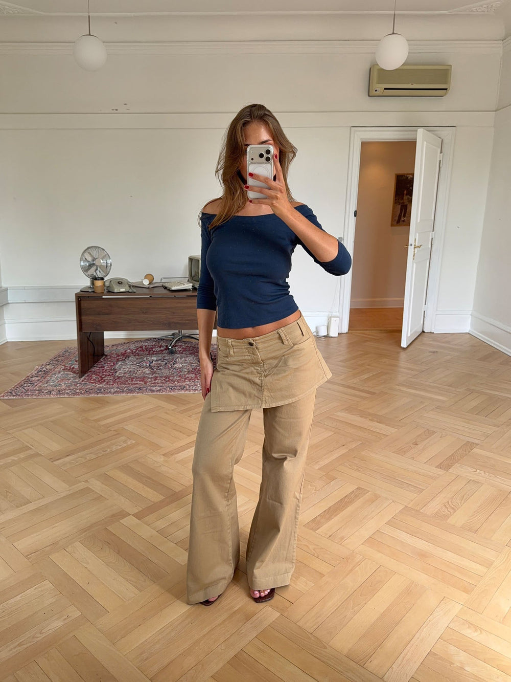 Suna jeans with skirt - Beige