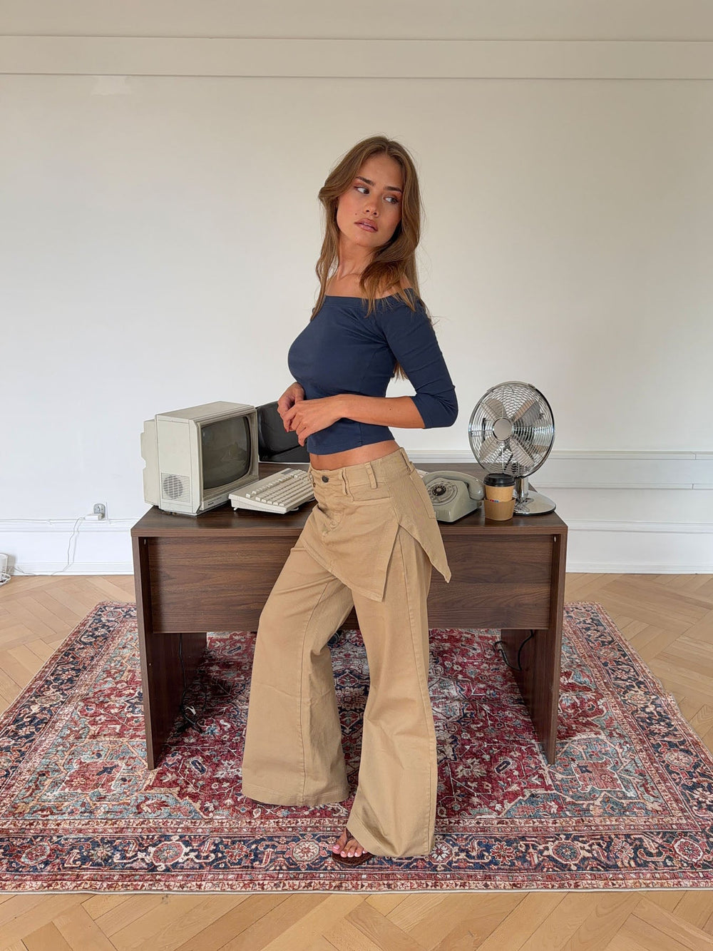 Suna jeans with skirt - Beige