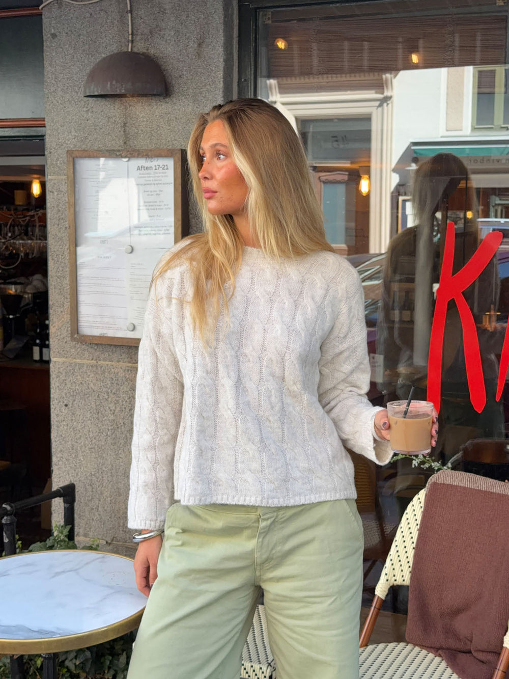Fenny cable knit - Light grey