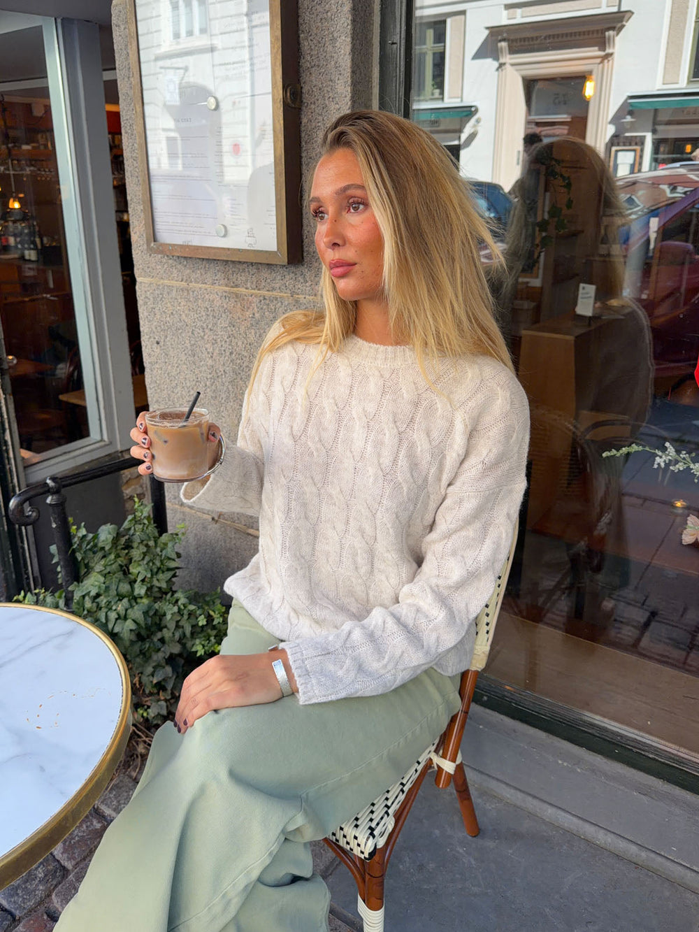 Fenny cable knit - Light grey