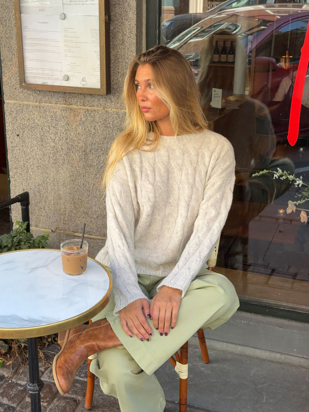 Fenny cable knit - Light grey