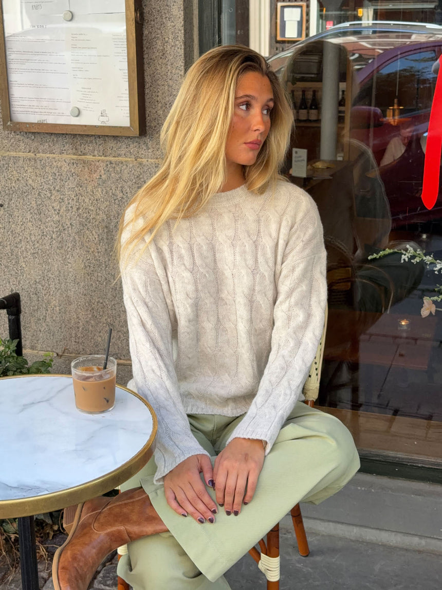 Fenny cable knit - Light grey