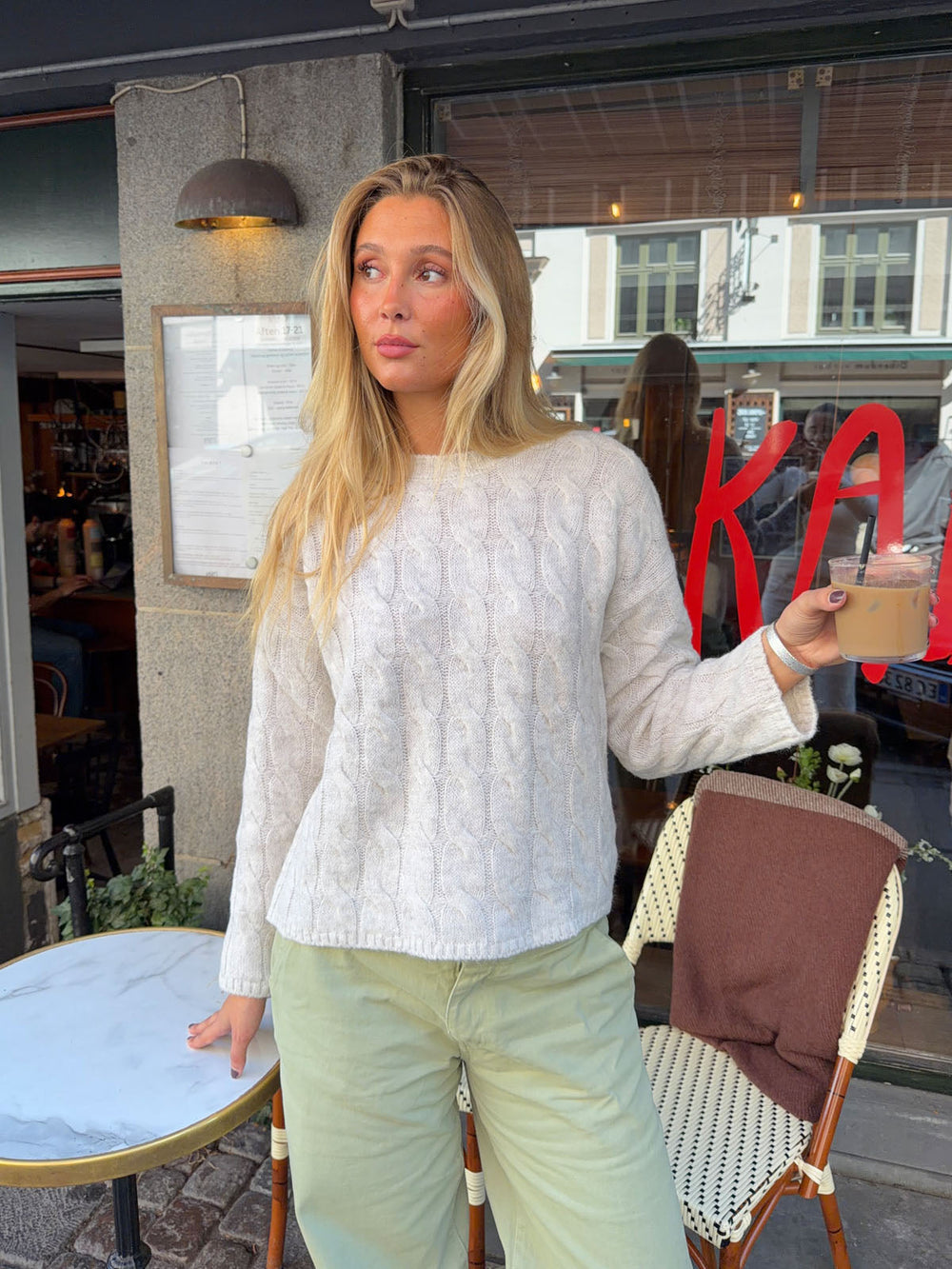 Fenny cable knit - Light grey
