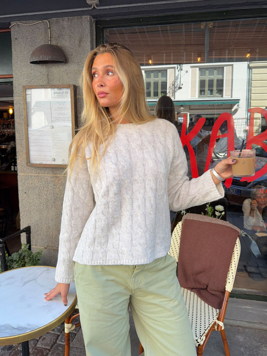 Fenny cable knit - Light grey
