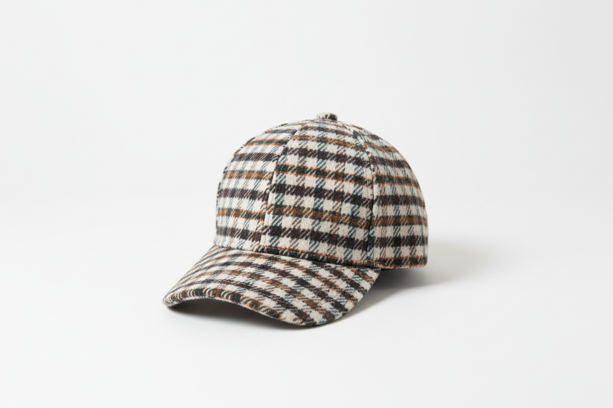 Madeline cap with med checkers - Multi colored