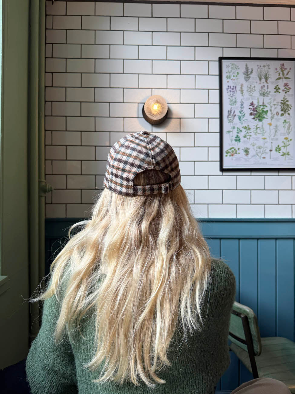 Madeline cap with med checkers - Multi colored