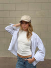 Kammi cap with details  - Light beige