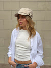 Kammi cap with details  - Light beige