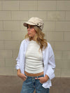 Kammi cap with details  - Light beige
