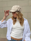 Kammi cap with details  - Light beige