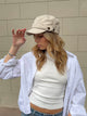 Kammi cap with details  - Light beige