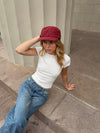 Jona cap with details - Red