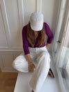 Tony cap with stripes - Grey/white