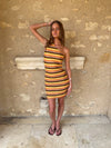 Sumaria dress with stripes - Yellow/brown/orange