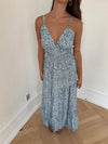 Kimora maxi dress with flowers - Blue