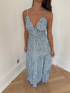 Kimora maxi dress with flowers - Blue