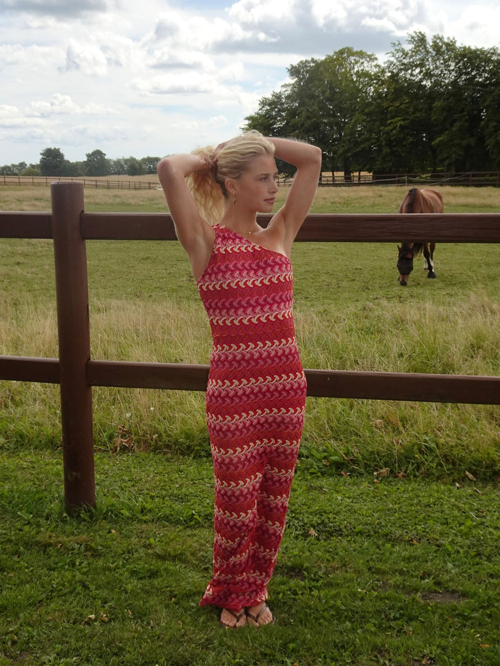 Evanthe patterned dress – Multi coloured