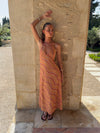 Klea dress with pattern - Orange