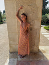 Klea dress with pattern - Orange