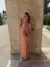 Klea dress with pattern - Orange