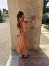 Klea dress with pattern - Orange