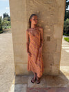 Klea dress with pattern - Orange