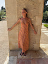 Klea dress with pattern - Orange