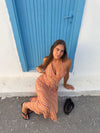 Klea dress with pattern - Orange