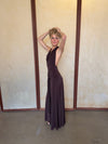 Redina dress with open back - Brown