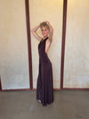 Redina dress with open back - Brown