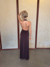 Redina dress with open back - Brown