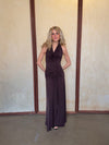 Redina dress with open back - Brown