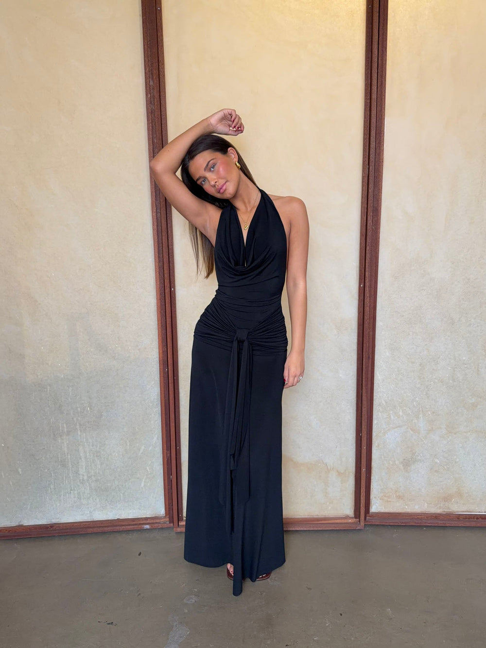 Redina dress with open back - Black