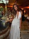 Cassy dress with open back - White