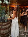 Cassy dress with open back - White