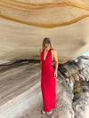 Tasha dress with open bag - Red