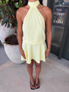 Kaiana dress with open back - Yellow