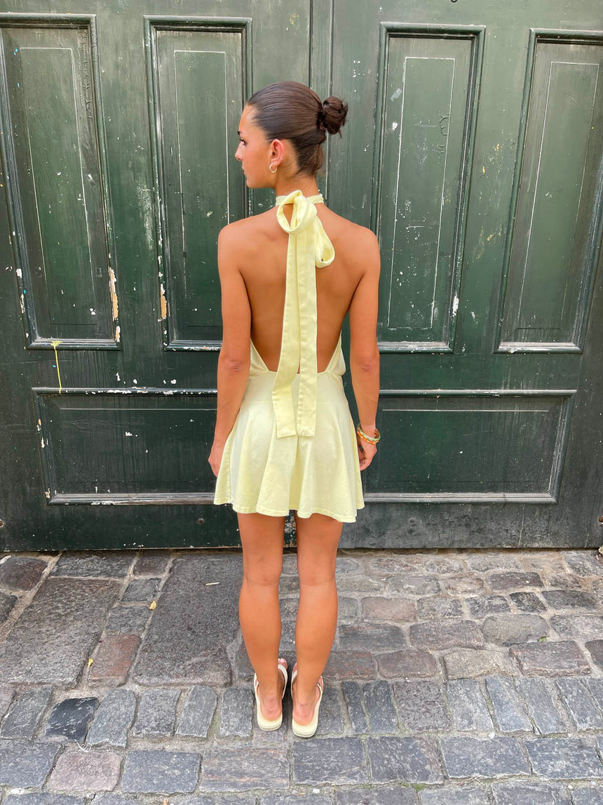 Kaiana dress with open back - Yellow
