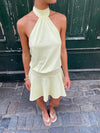 Kaiana dress with open back - Yellow