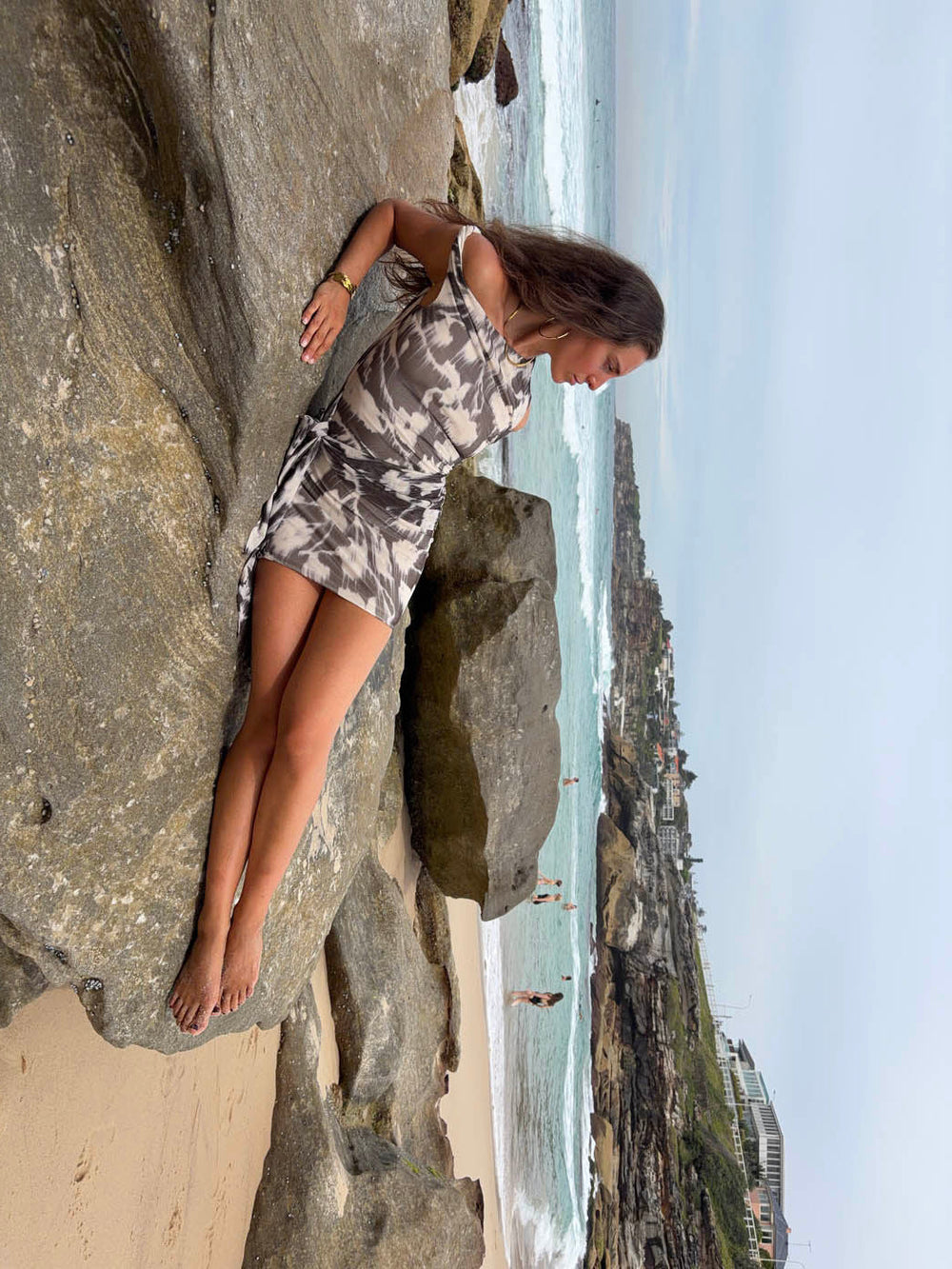 Wilda dress - Grey/white